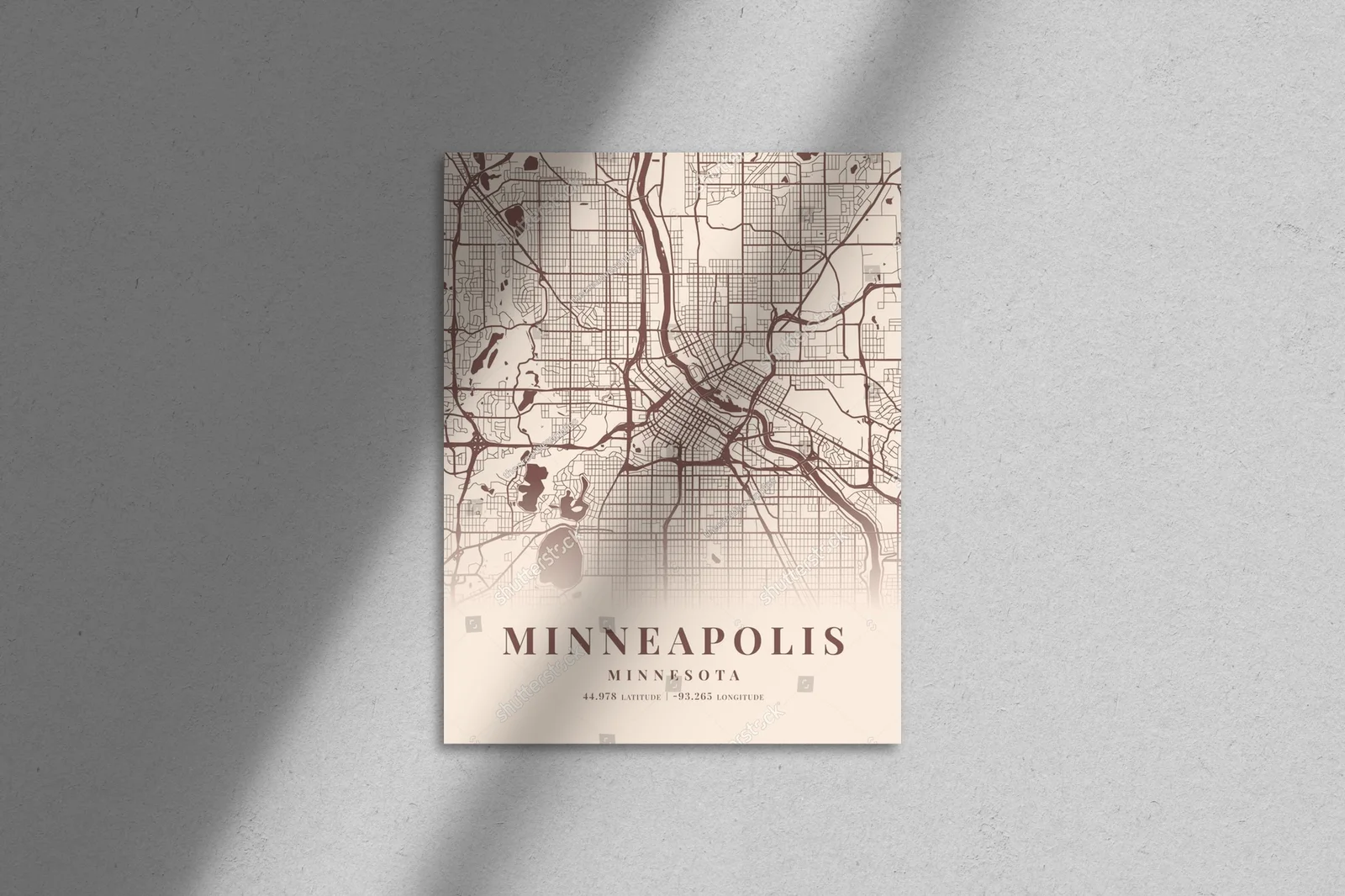 Zachwycający krajobraz Minneapolis w kremowych tonach