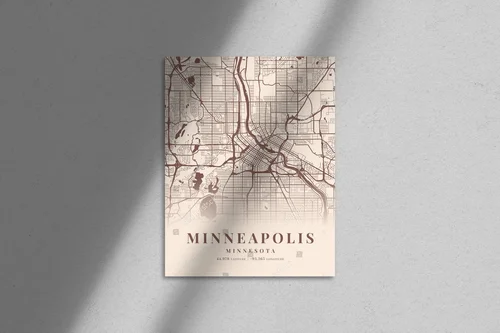 Zachwycający krajobraz Minneapolis w kremowych tonach