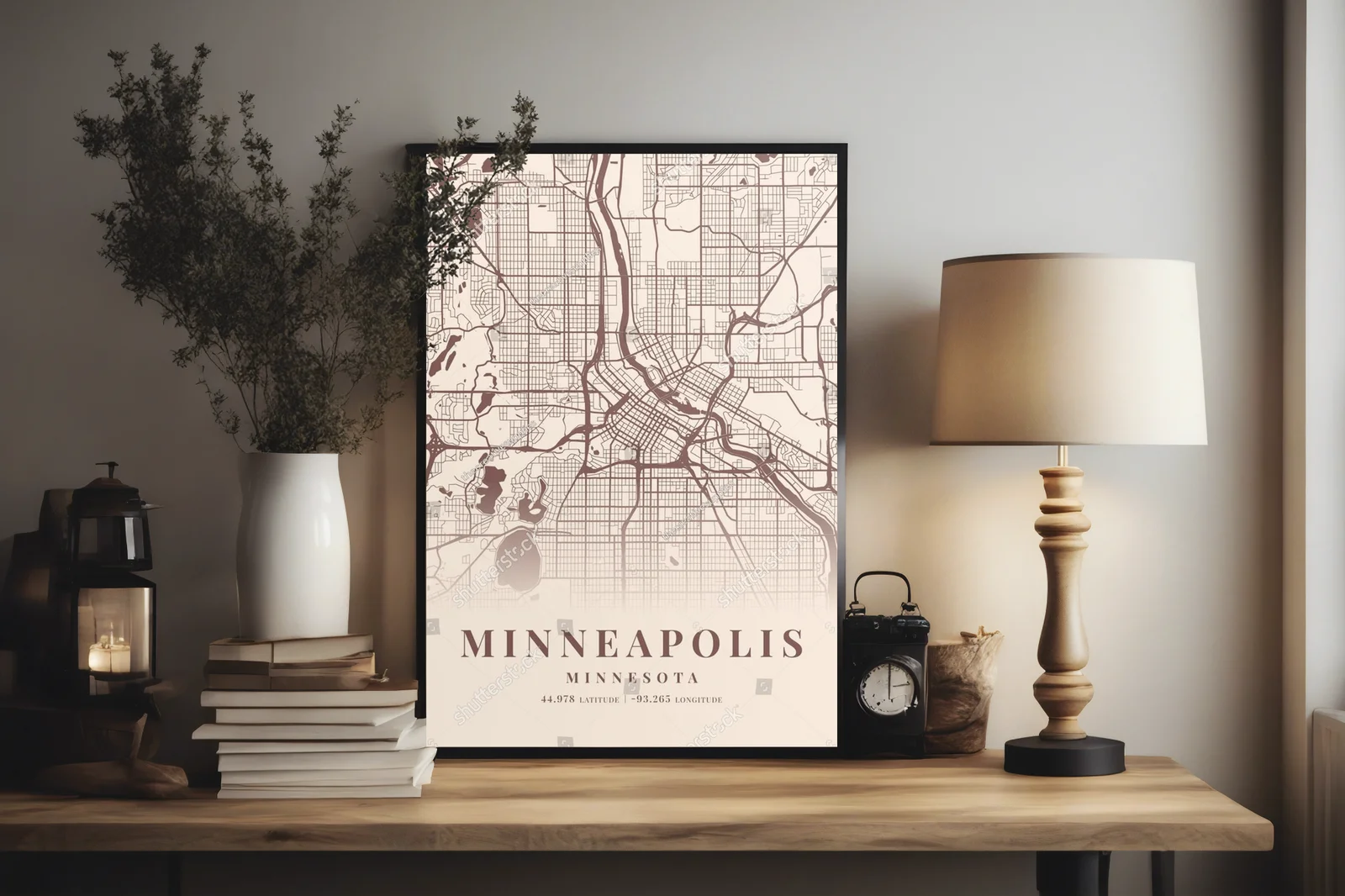 Zachwycający krajobraz Minneapolis w kremowych tonach