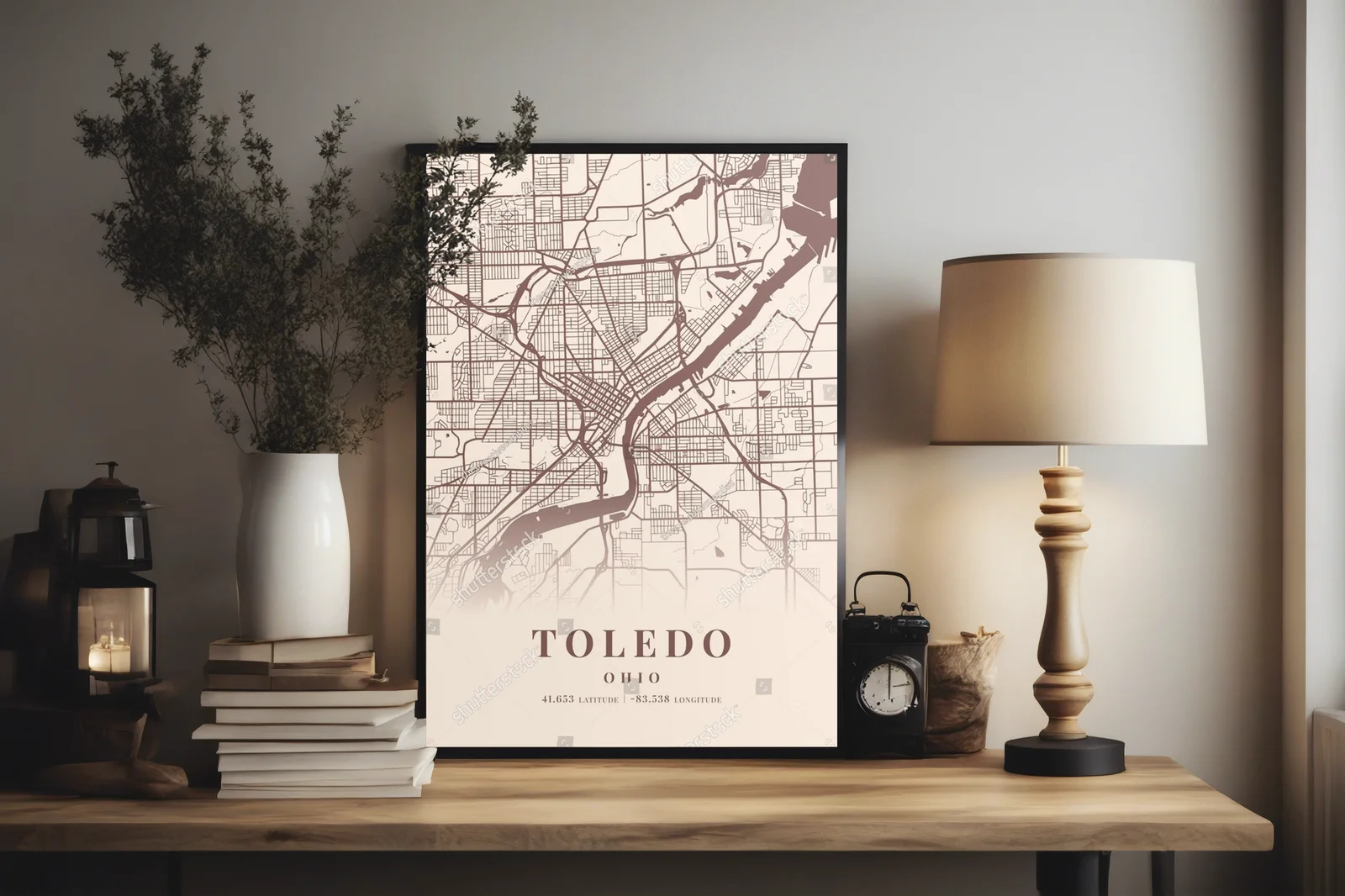 Toledo w kremowych odcieniach - mapa miasta