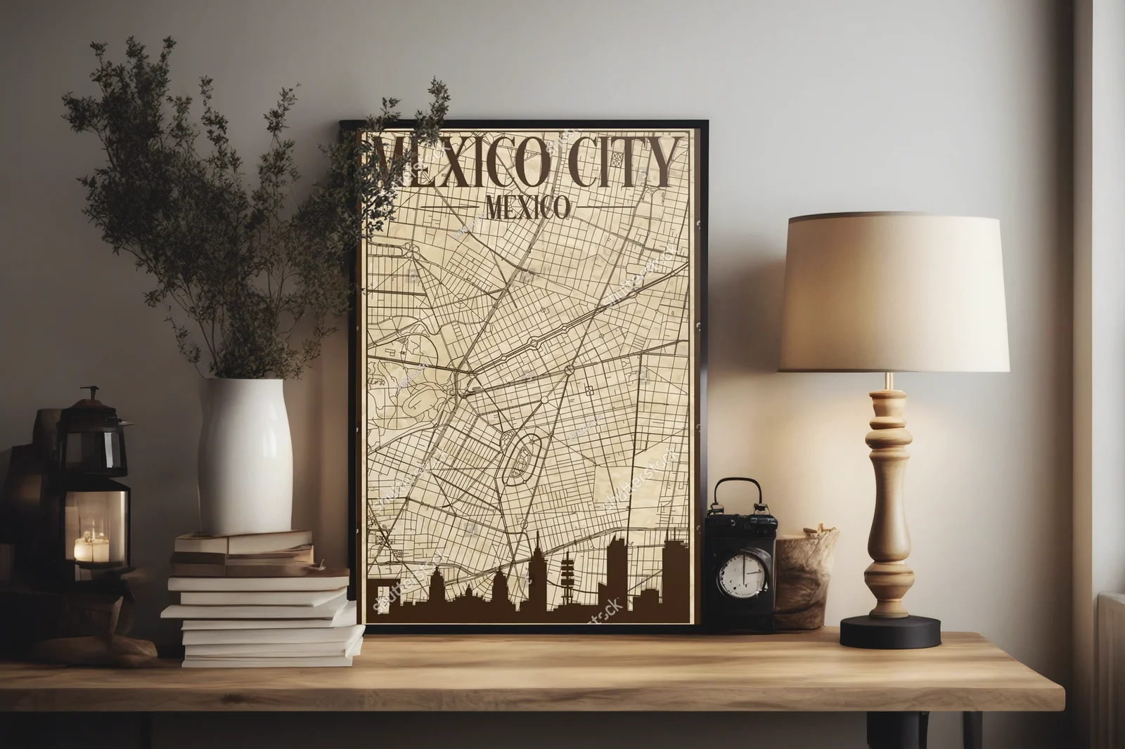 Brązowe uliczki Meksyku w retro stylu