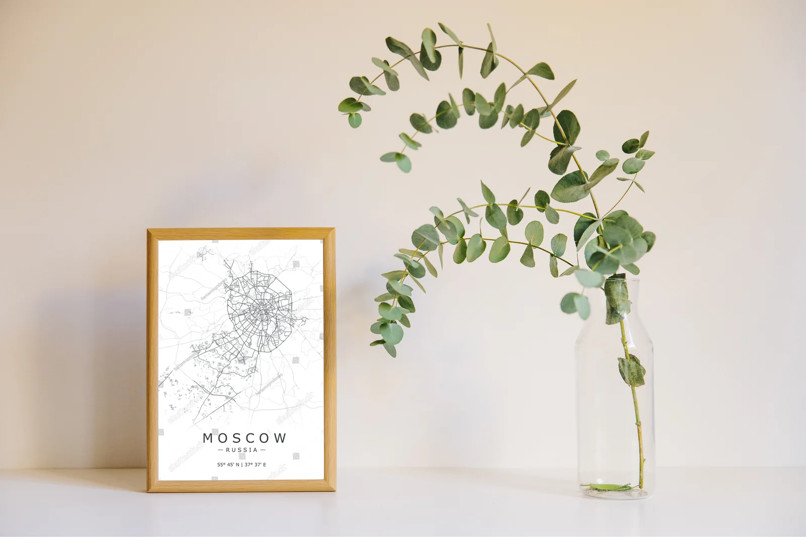 Zachwycająca Mapa Moskwy w Minimalistycznym Stylu