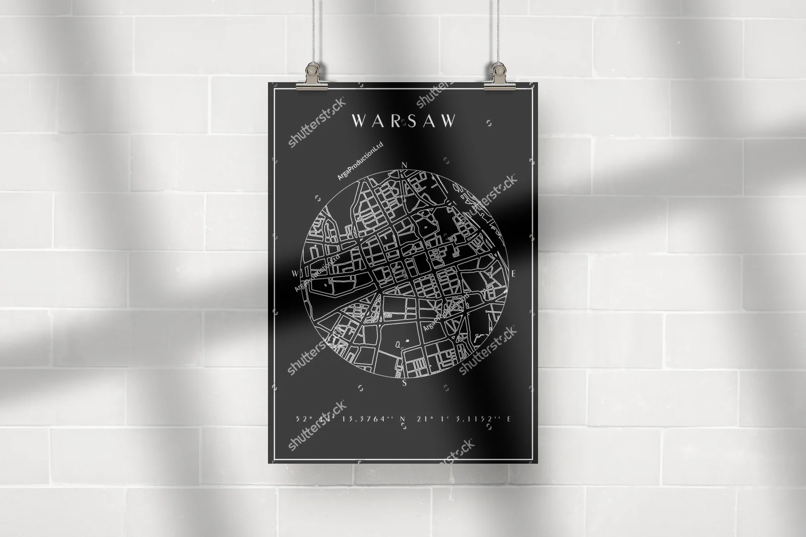Warszawska mapa czerni i bieli – elegancja w detalu