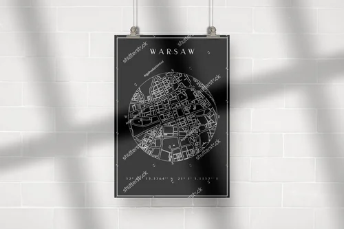 Warszawska mapa czerni i bieli – elegancja w detalu
