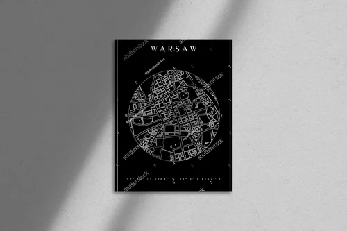 Warszawska mapa czerni i bieli – elegancja w detalu