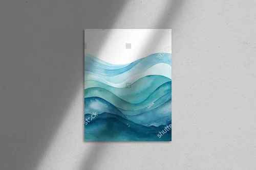 Spokój oceanicznych fal w delikatnych odcieniach