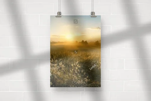Sielskie pejzaże w złotych tonacjach zachodu
