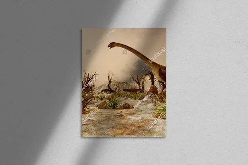 Prehistoryczna dżungla pełna dinozaurów