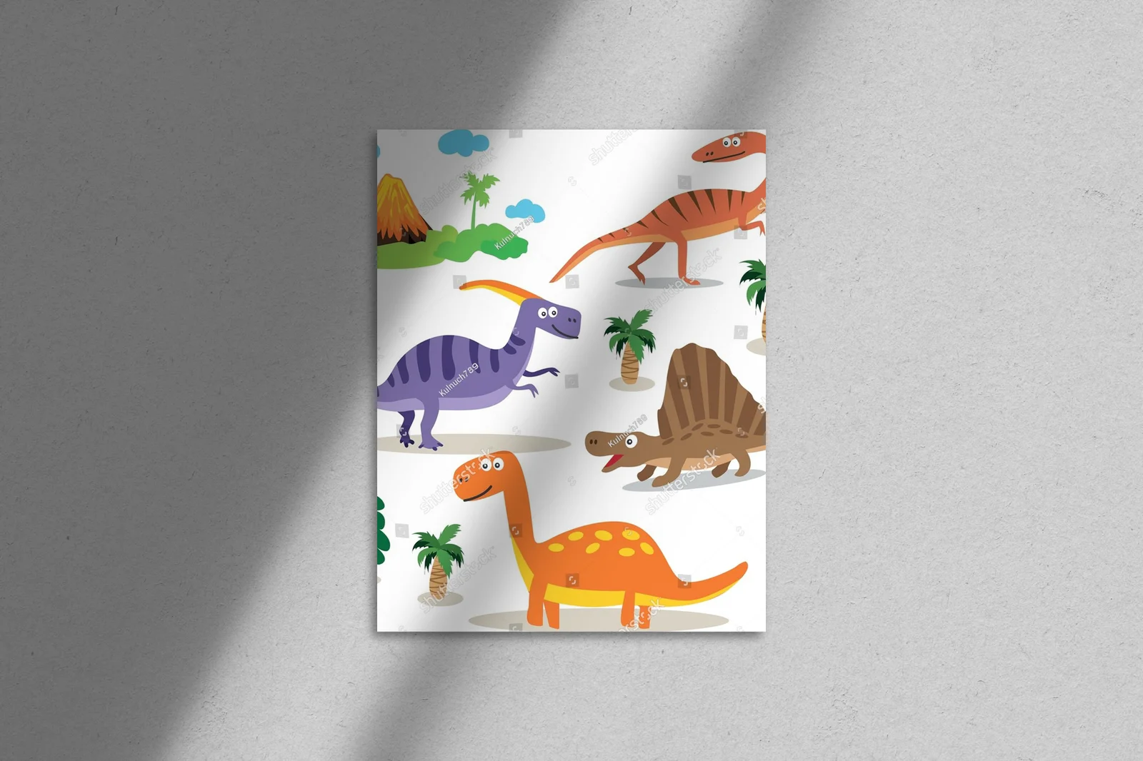 Radosne dinozaury w pastelowej aranżacji