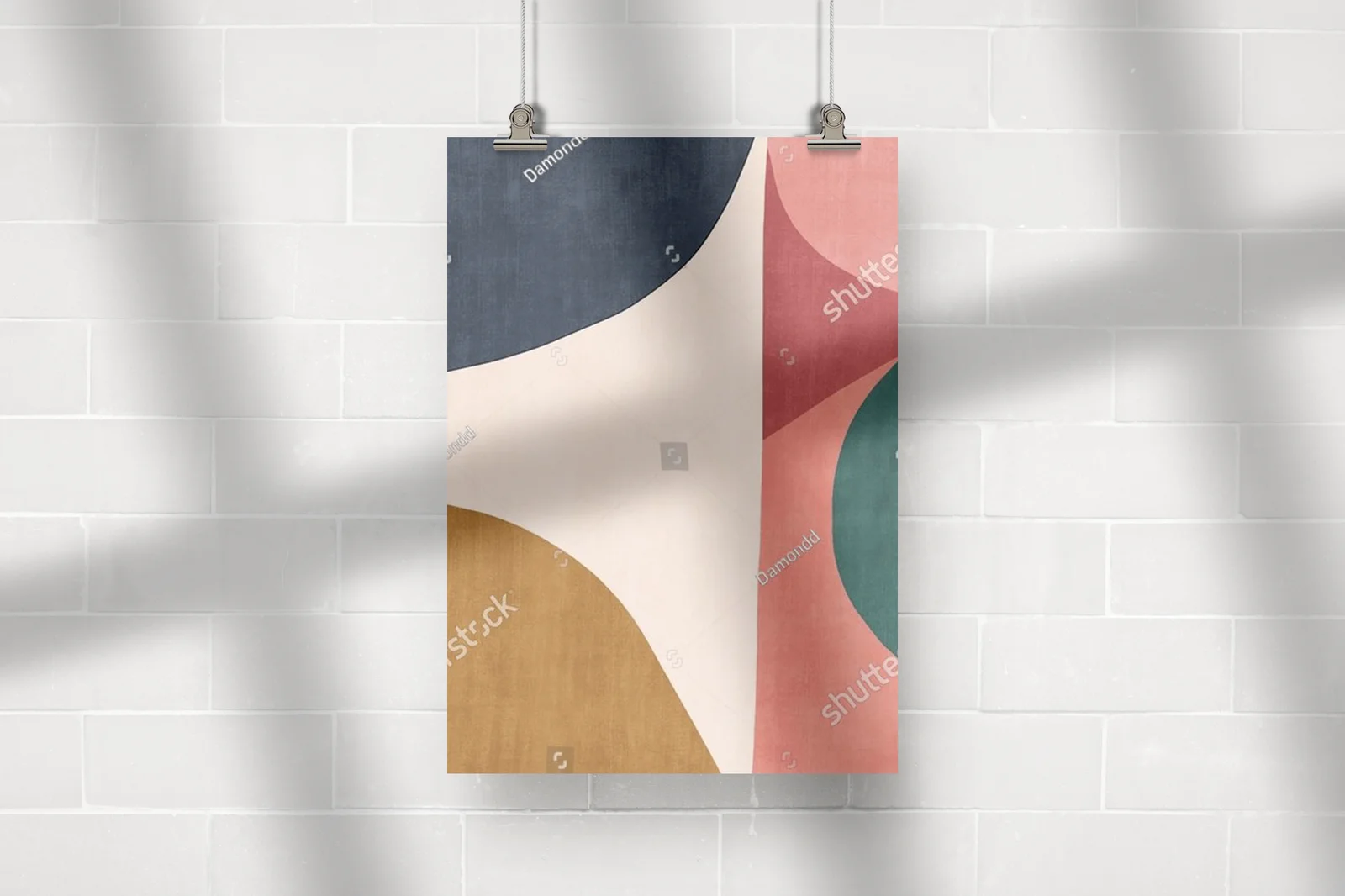 Abstrakcyjna geometria w delikatnych odcieniach