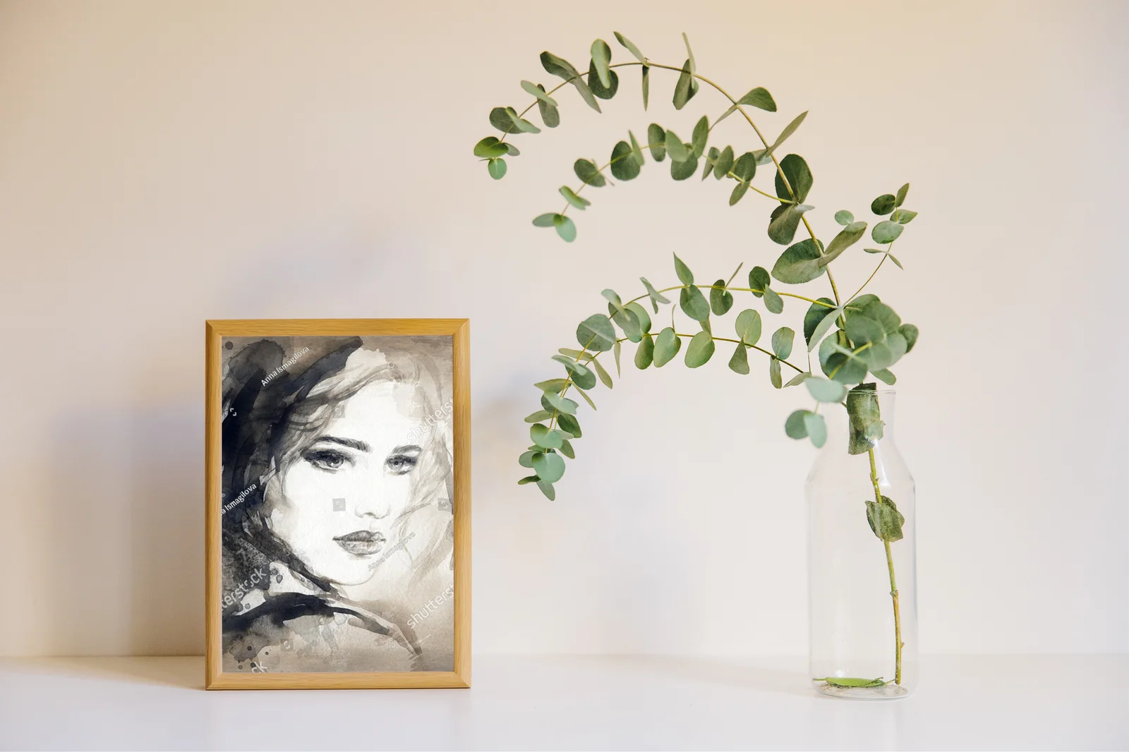 Elegancki portret kobiet w akwarelowych barwach