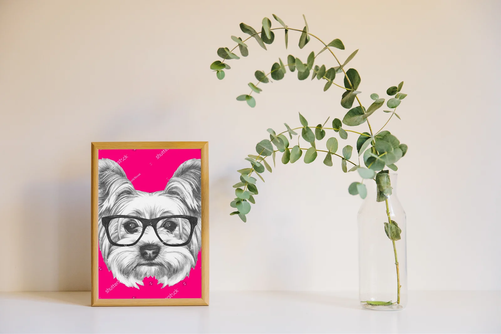 Uroczy Yorkshire Terrier w modnych okularach