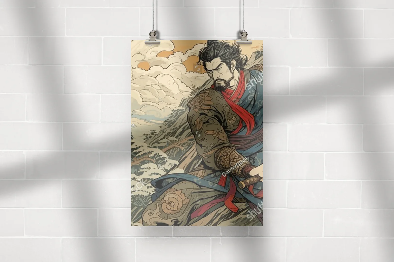Mistrzowska katana w urokliwych odcieniach Ukiyo-e