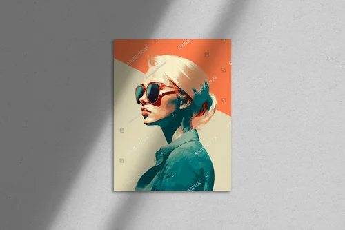 Stylowy portret w retro kolorach