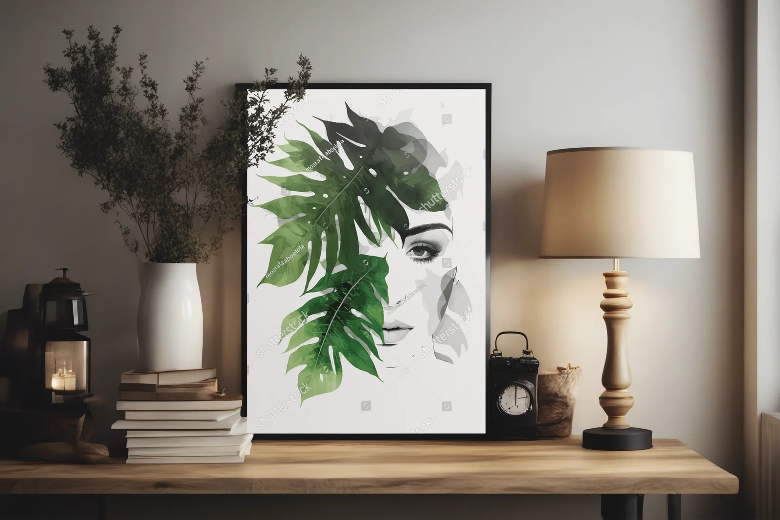 Botaniczna kompozycja w minimalistycznym stylu boho