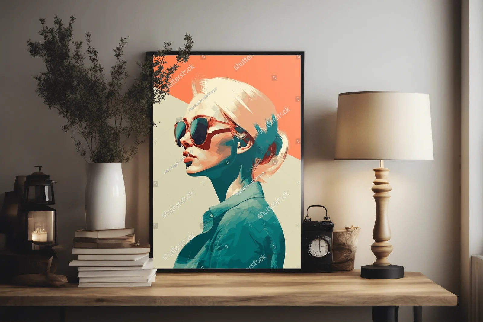 Stylowy portret w retro kolorach