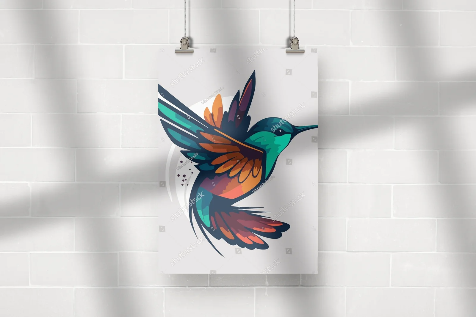 Kolorowe kolibry w dynamicznych kompozycjach