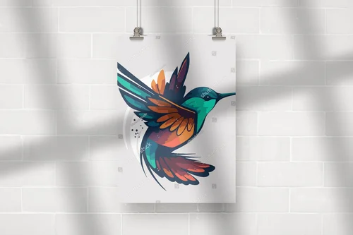 Kolorowe kolibry w dynamicznych kompozycjach