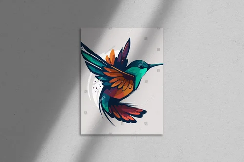 Kolorowe kolibry w dynamicznych kompozycjach