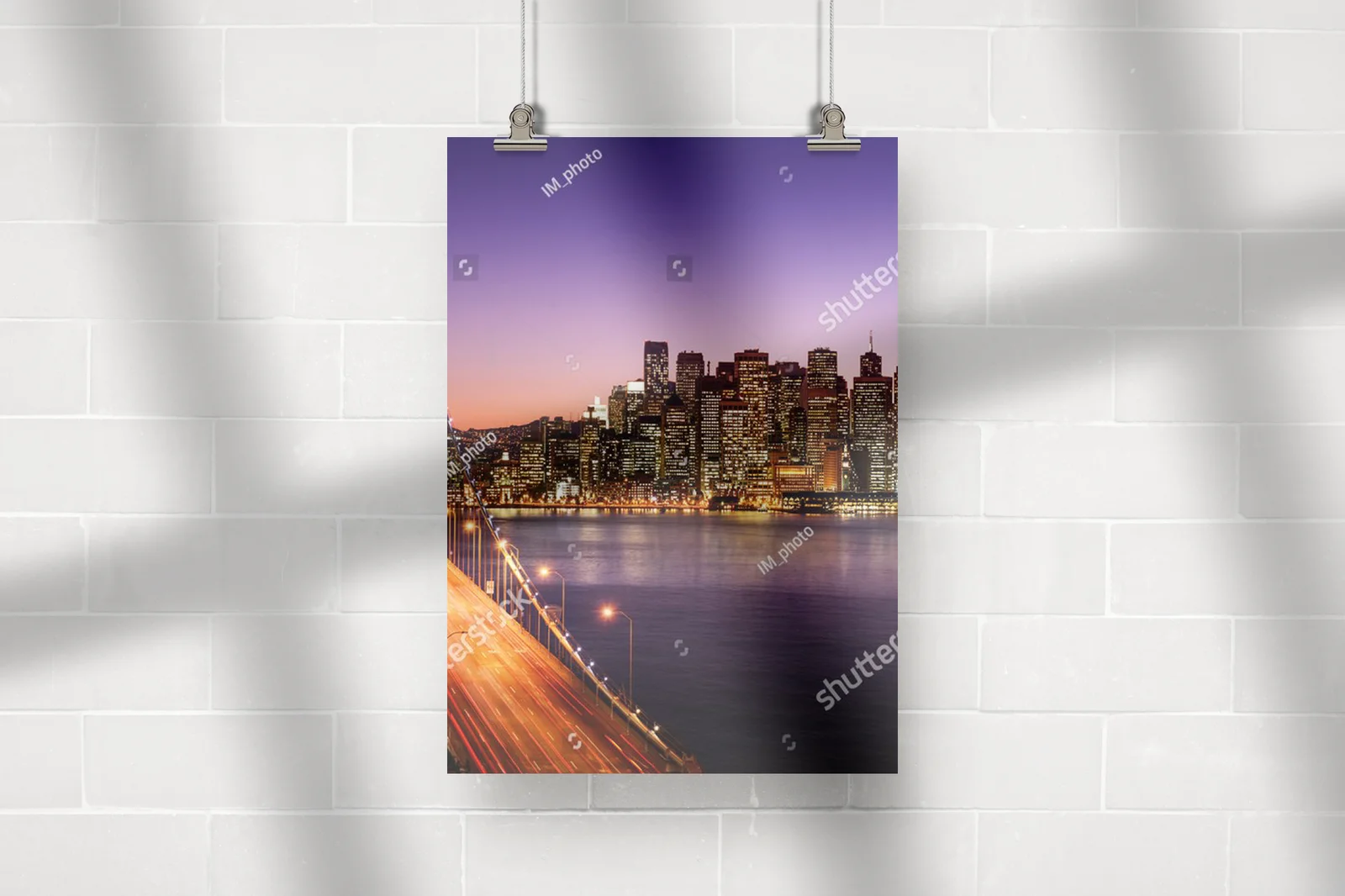 Zachwycający skyline San Francisco o zachodzie słońca
