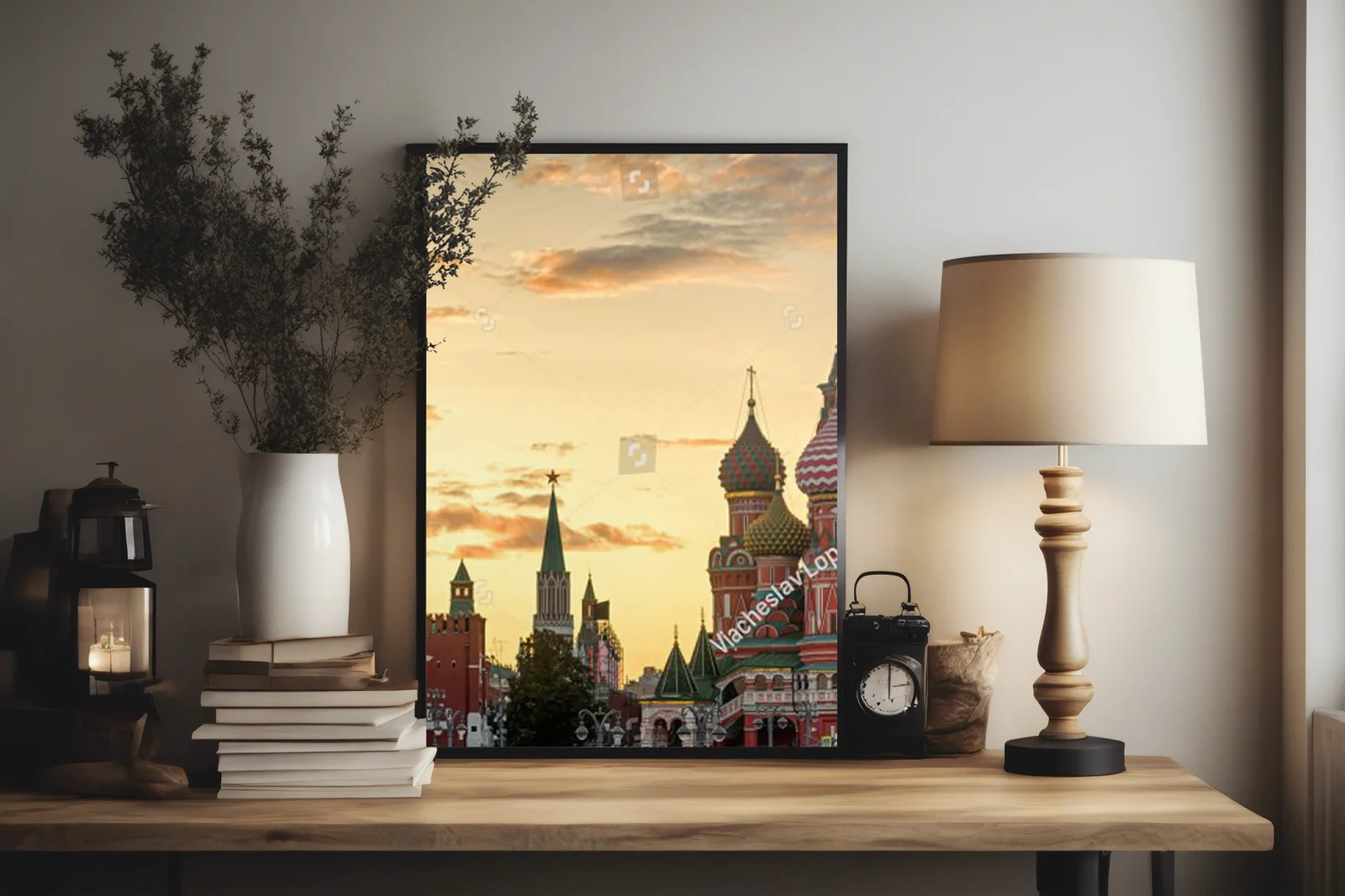 Zachwycająca panorama Kremla o zachodzie słońca