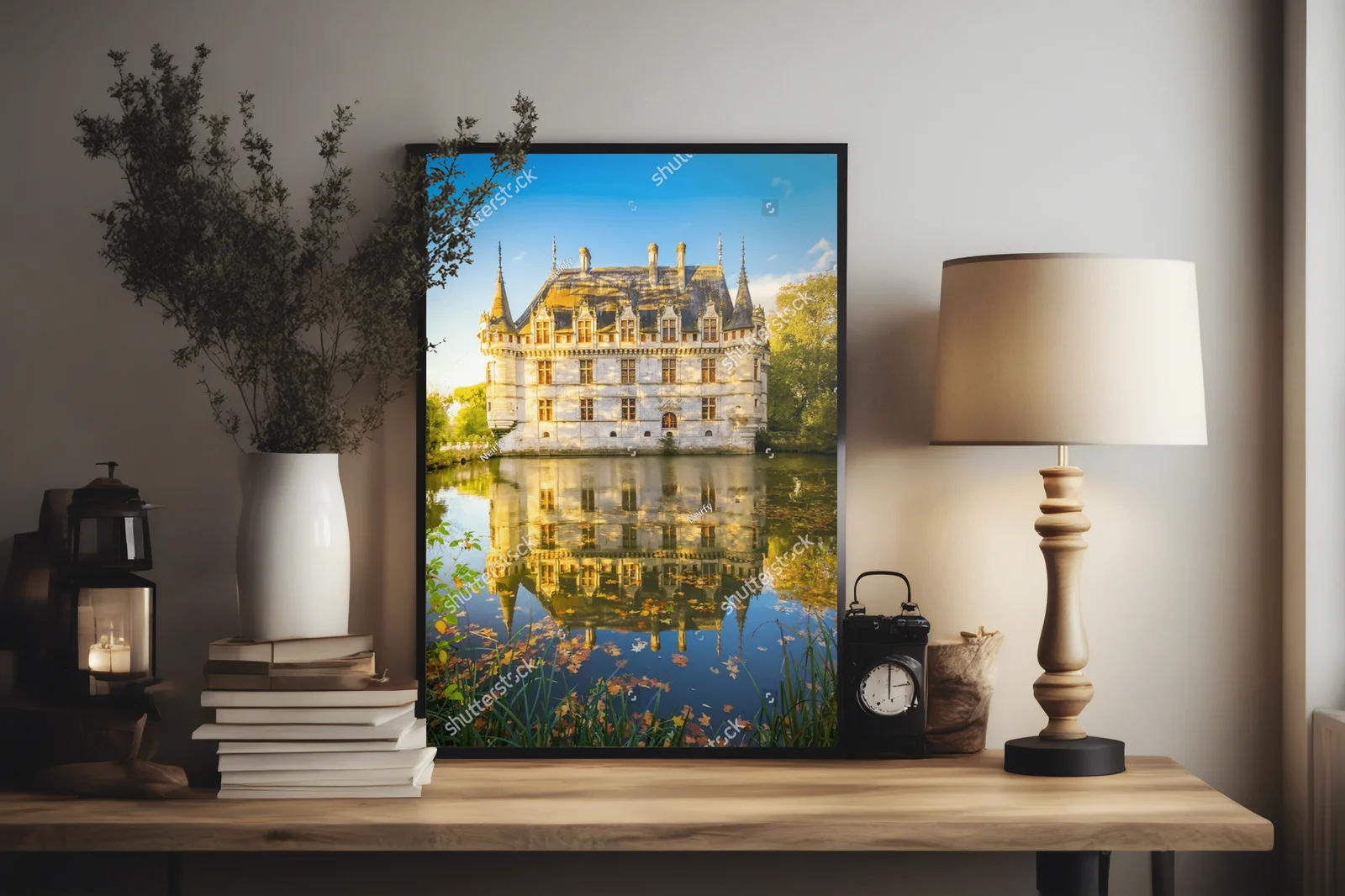 Złote odcienie jesieni w chateau Azay-le-Rideau