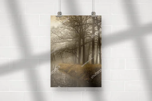 Misty Autumn Landscape by a Serene River