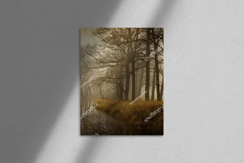 Misty Autumn Landscape by a Serene River
