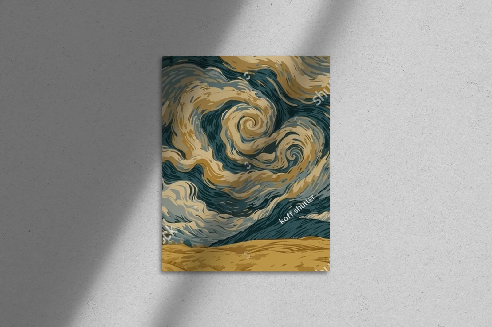 Japoński krajobraz w stylu Van Gogha