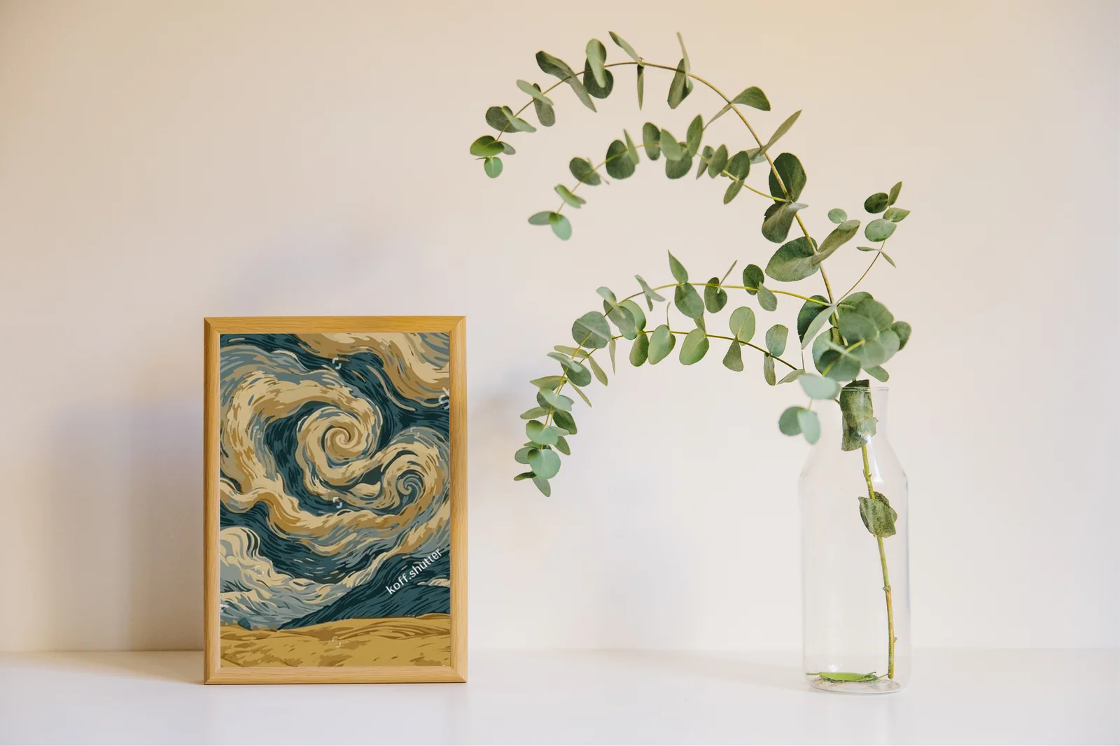 Japoński krajobraz w stylu Van Gogha
