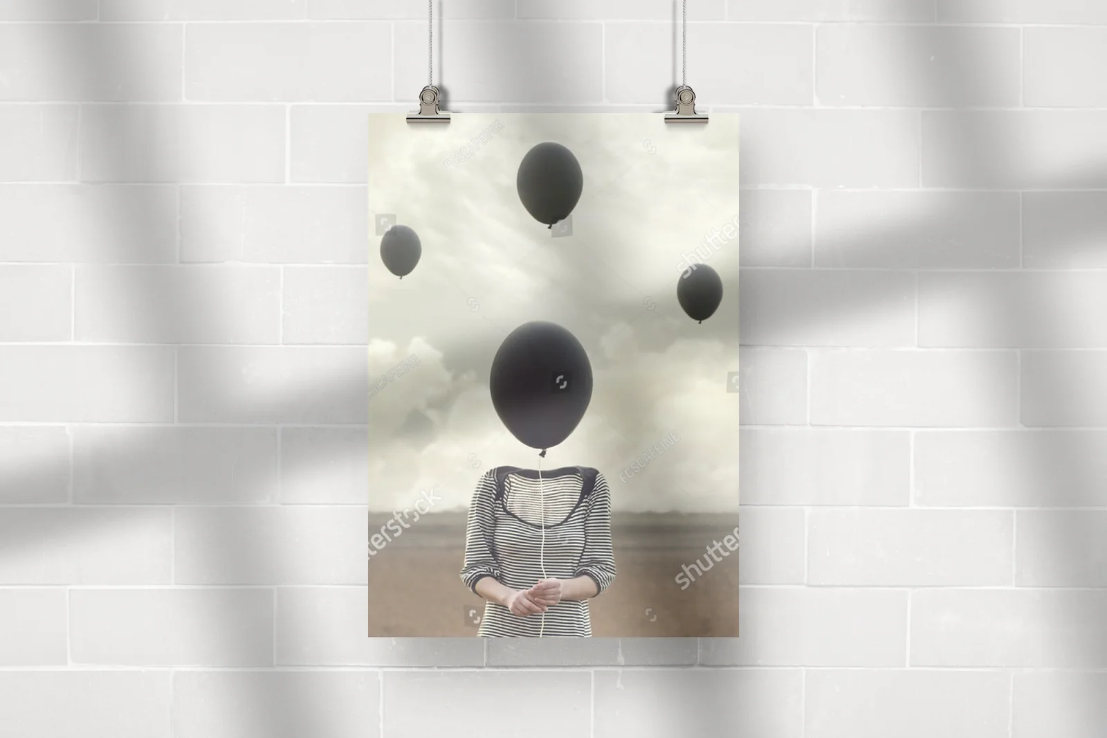 Surrealna podróż do świata marzeń z balonami