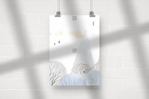 Zimowa panorama gór w pastelowych odcieniach