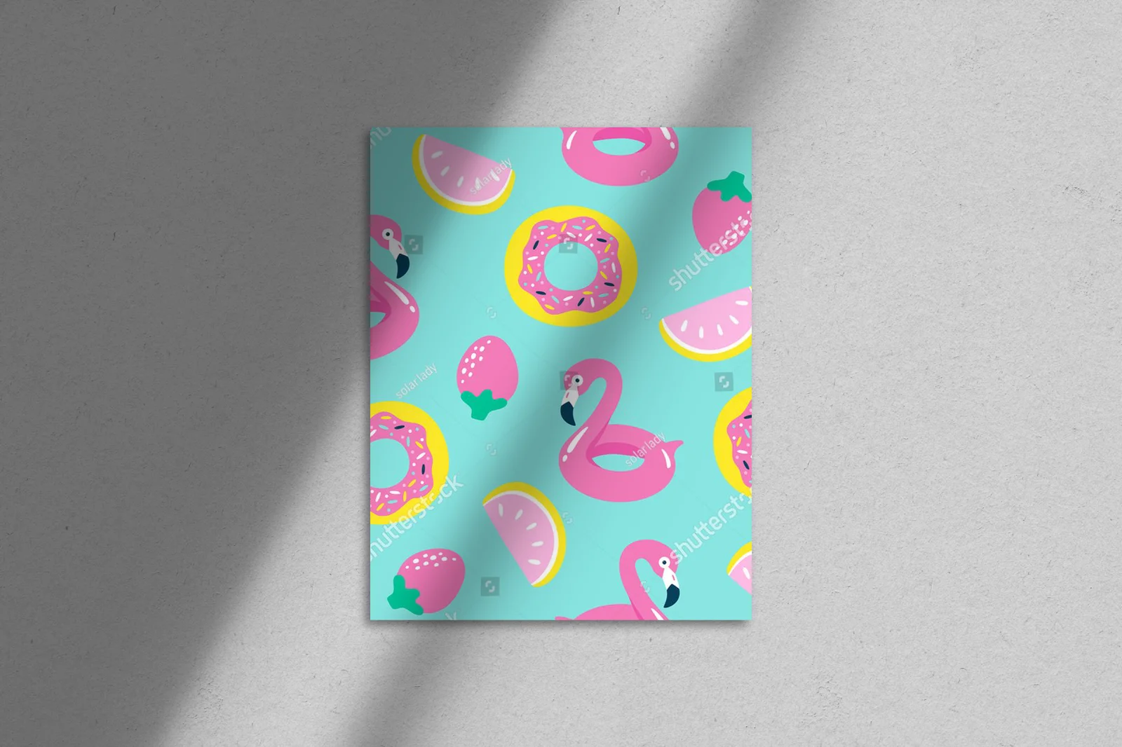 Letnie przygody z flamingami w pastelowych kolorach