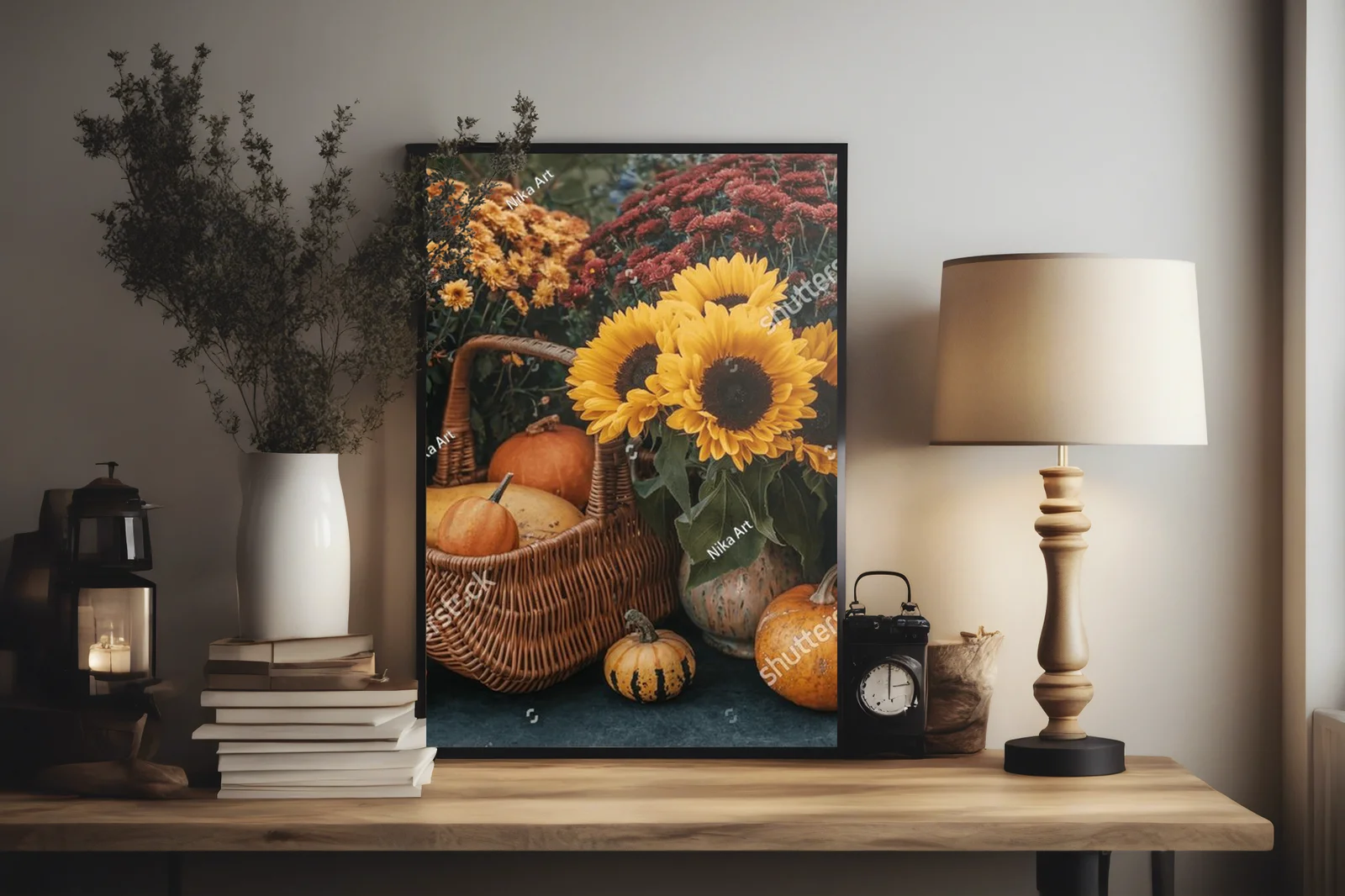 Jasne światełka na Thanksgiving w rustykalnym klimacie