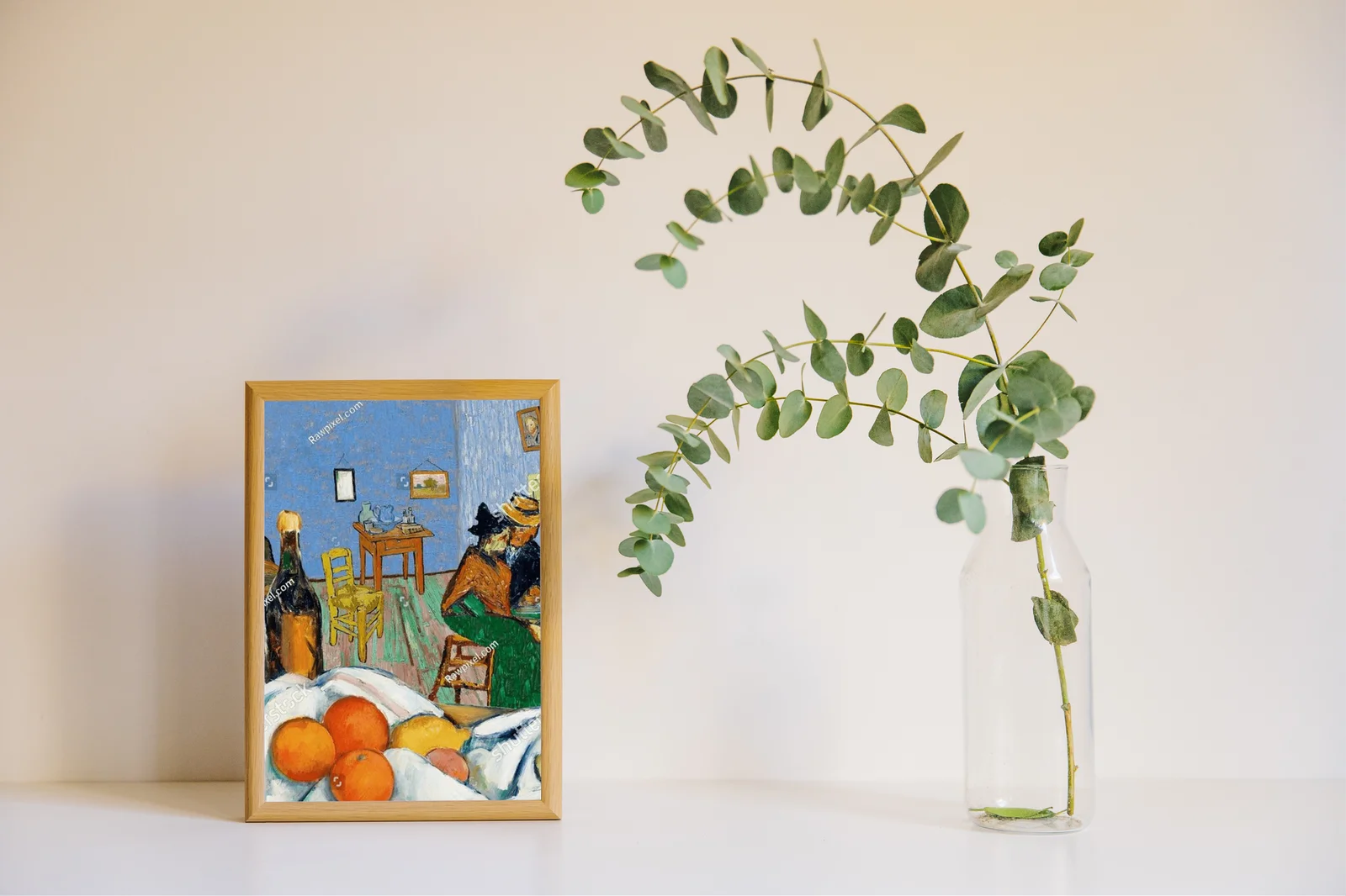 Vibrant scena kawiarniana w stylu Van Gogha