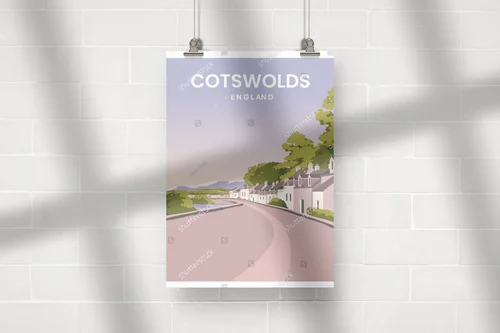 Urokliwy krajobraz w cotswoldzkim stylu