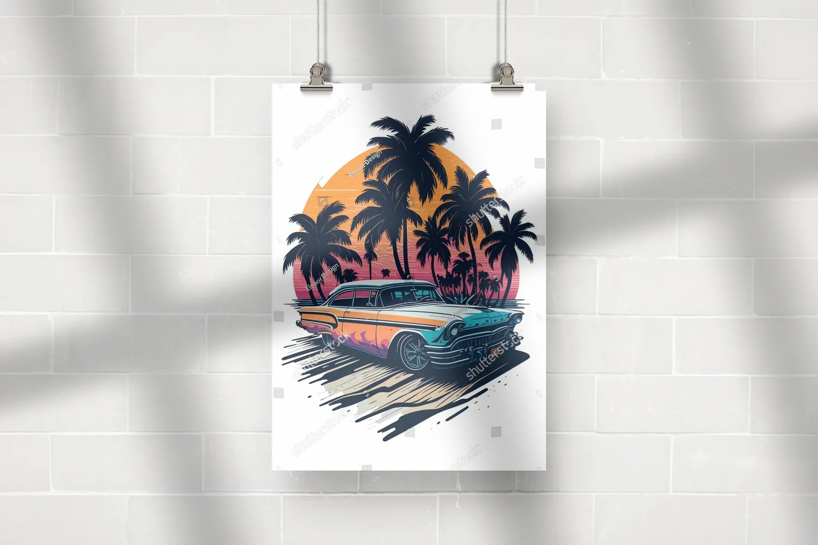 Retro w stylu vintage na letniej plaży