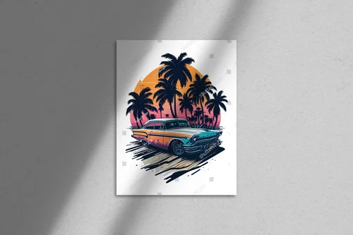 Retro w stylu vintage na letniej plaży
