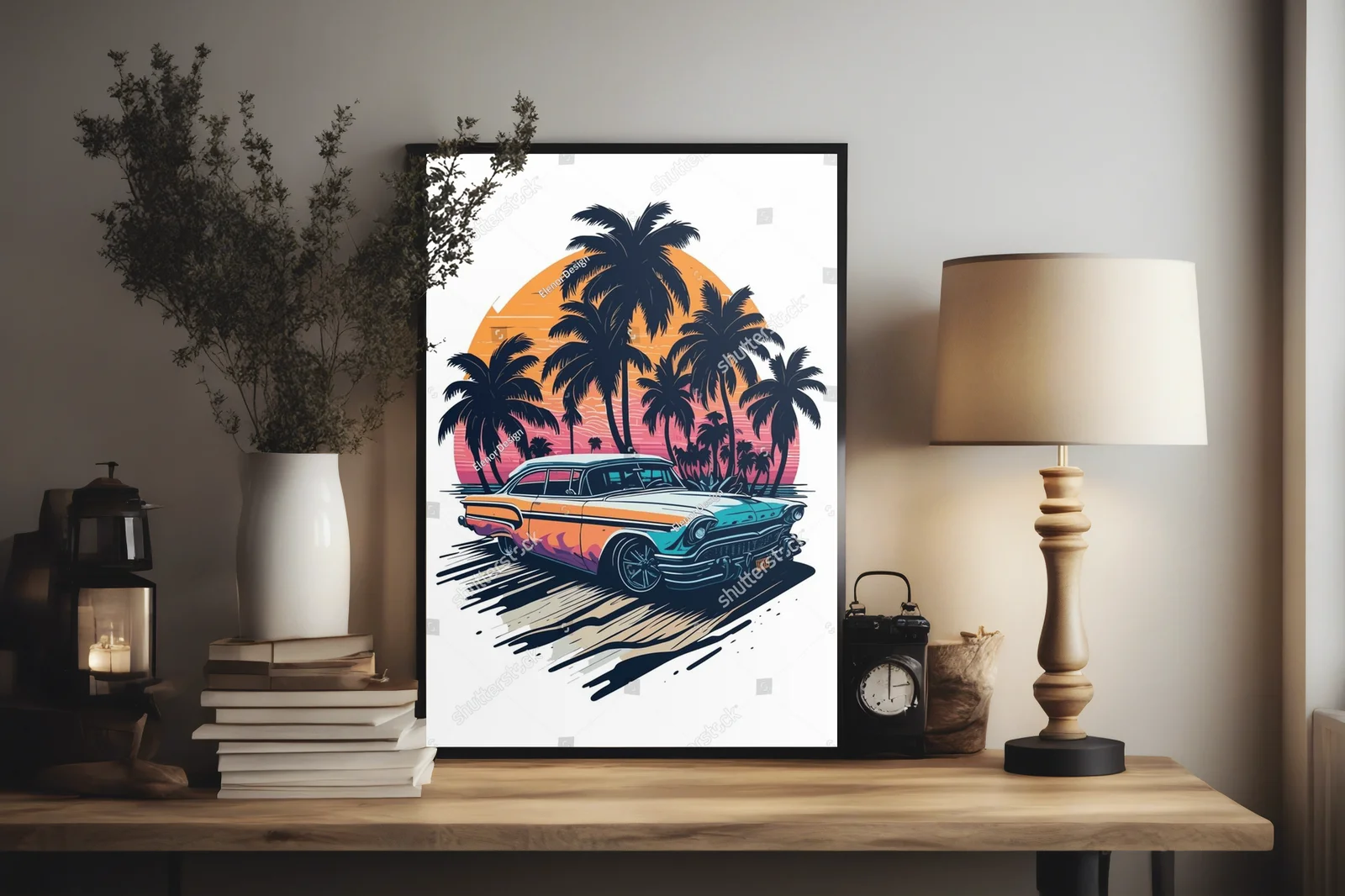Retro w stylu vintage na letniej plaży