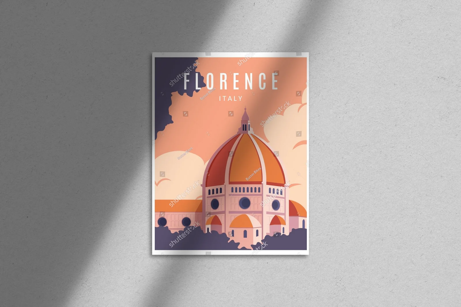 Urokliwy pejzaż Florencji w ciepłych tonach