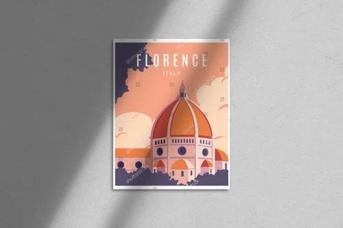 Urokliwy pejzaż Florencji w ciepłych tonach