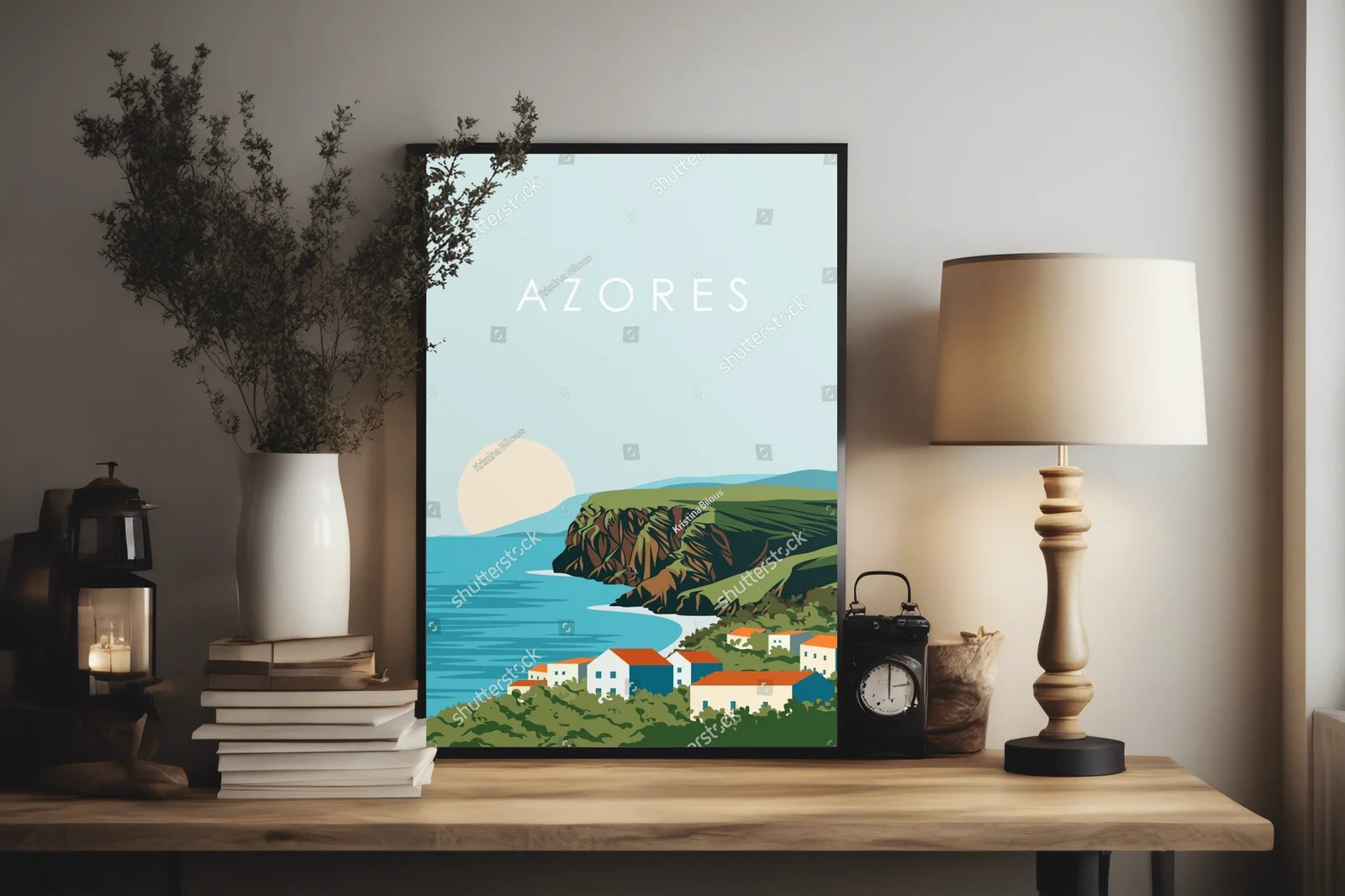 Eteryczny pejzaż Azorów w pastelowych tonach
