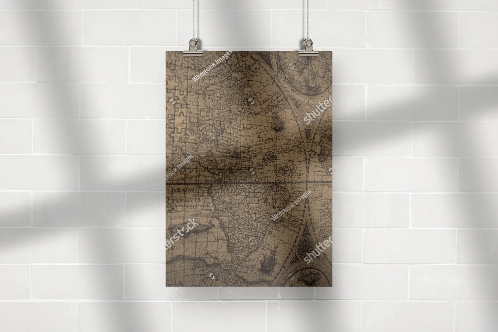 Zanurzenie w vintage: puzzle mapy świata