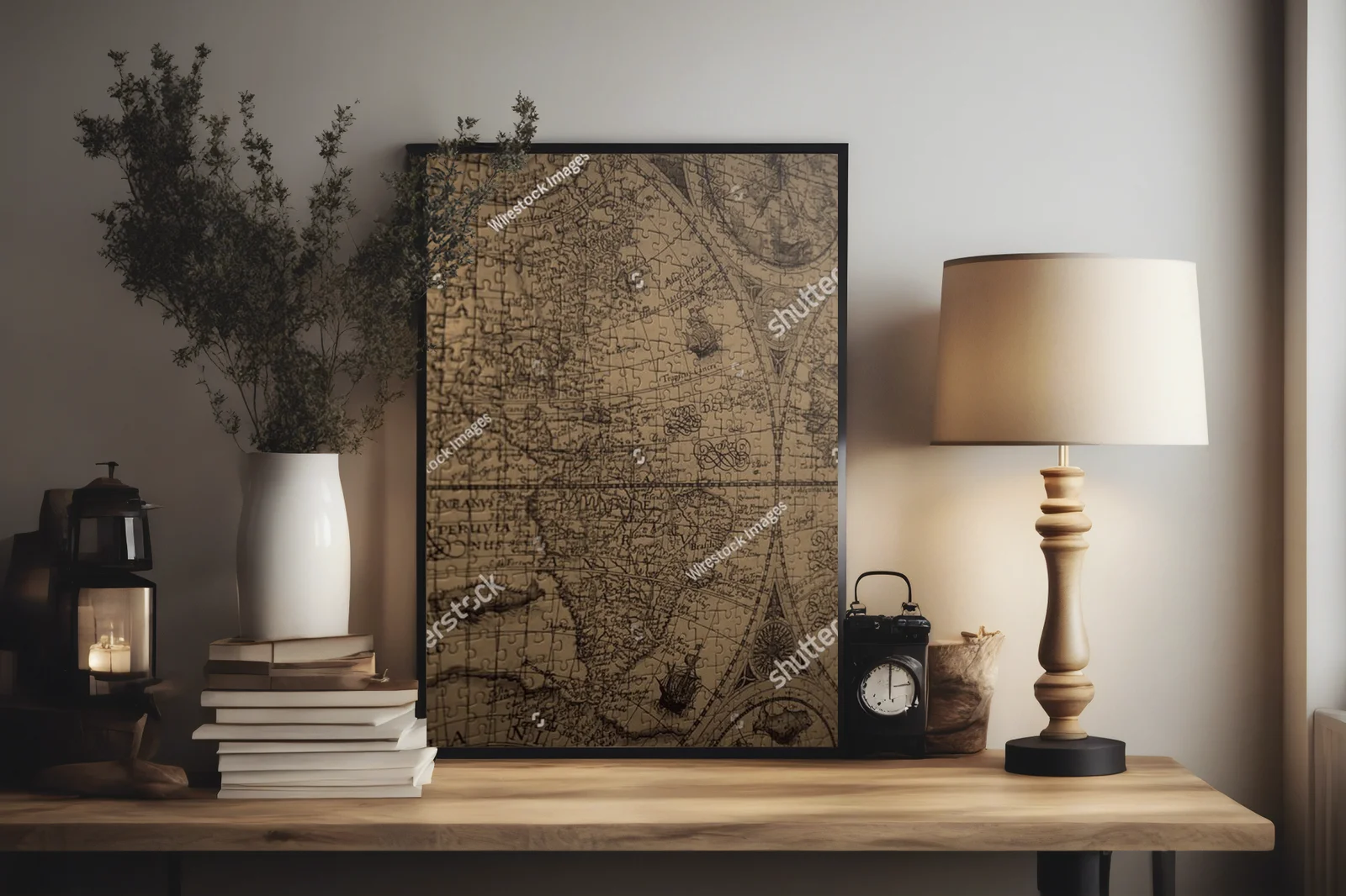 Zanurzenie w vintage: puzzle mapy świata