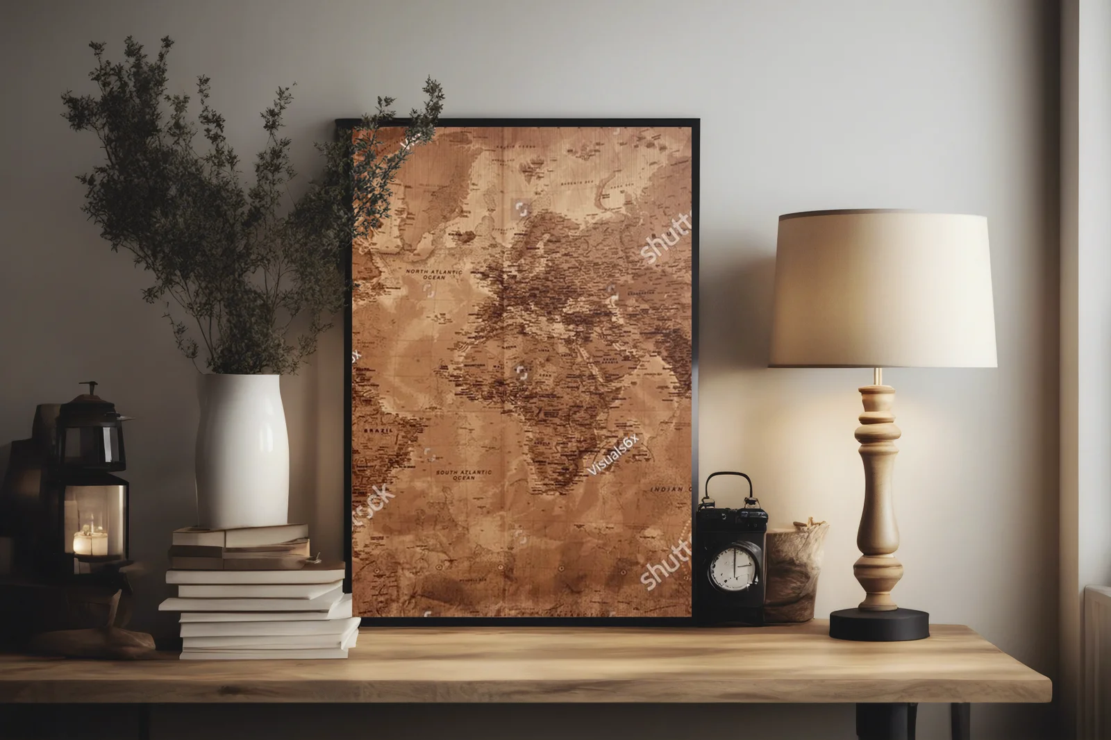 Zanurzenie w historii: stara mapa świata
