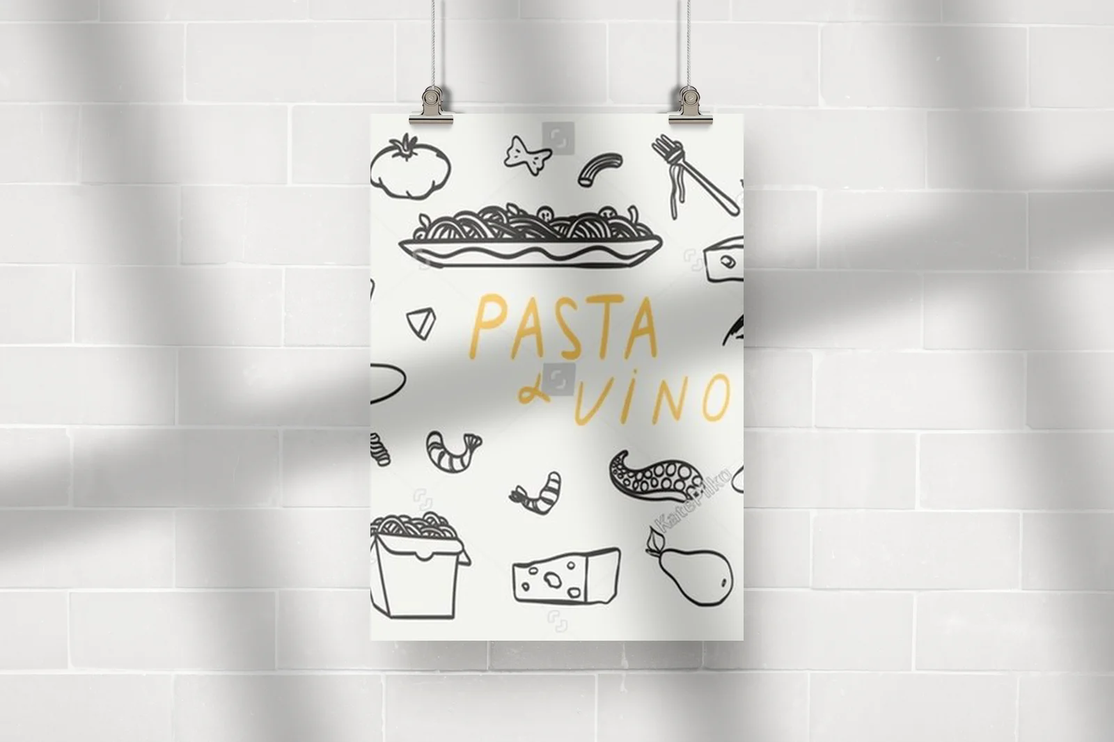 Minimalistyczna kolekcja ilustracji kulinarnych