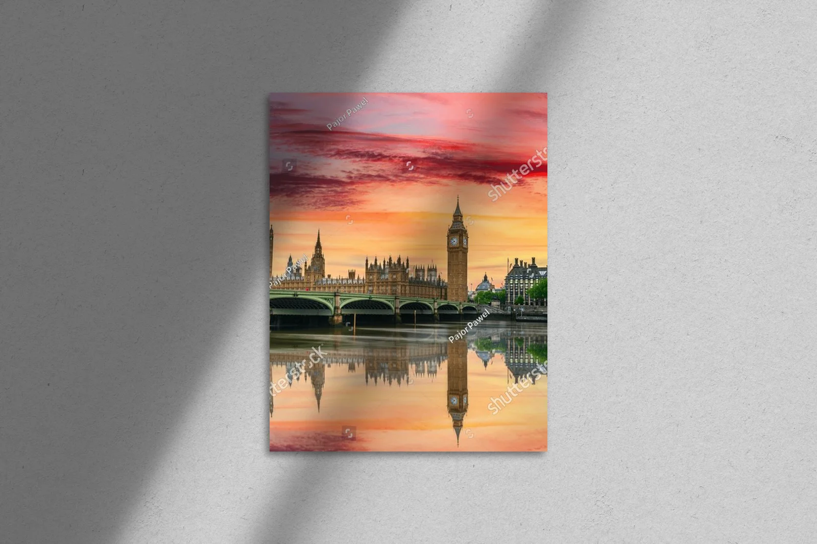 Wschód słońca nad Big Benem i Westminster Bridge