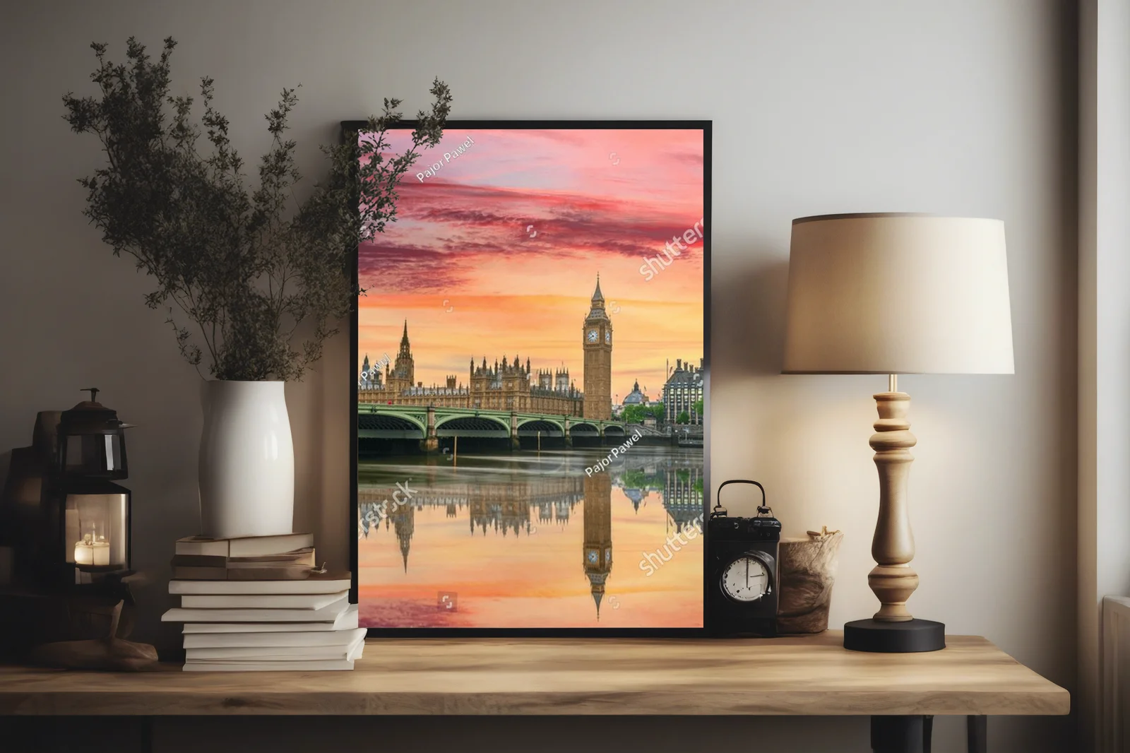 Wschód słońca nad Big Benem i Westminster Bridge