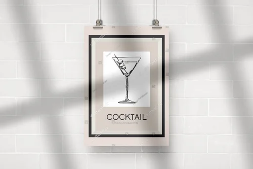 Elegancka ilustracja koktajli w pastelowych tonacjach