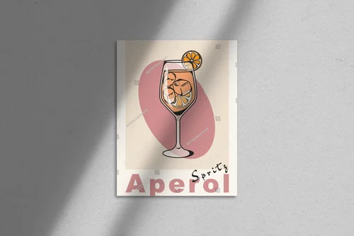 Retro aperol spritz z nutą świetlistych barw